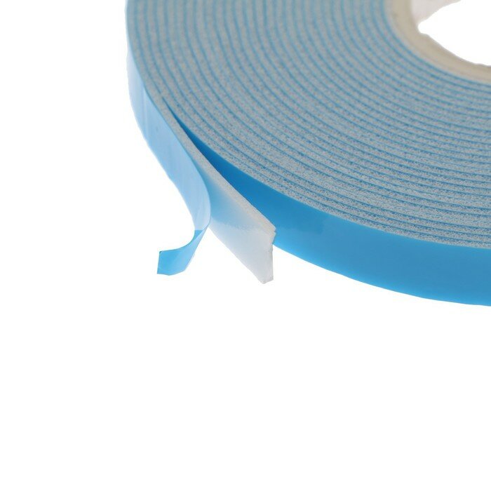 Клейкая лента TORSO, двусторонняя, вспененная, синий защитный слой, 8 мм x 5 м - фотография № 2