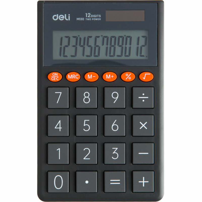 Калькулятор карманный Deli EM130D-GREY темно-серый - фото №10