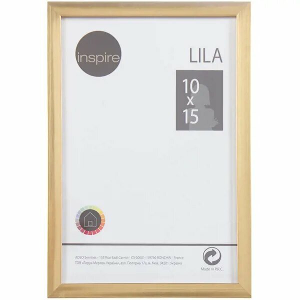 Рамка Inspire Lila 10х15 см цвет золото