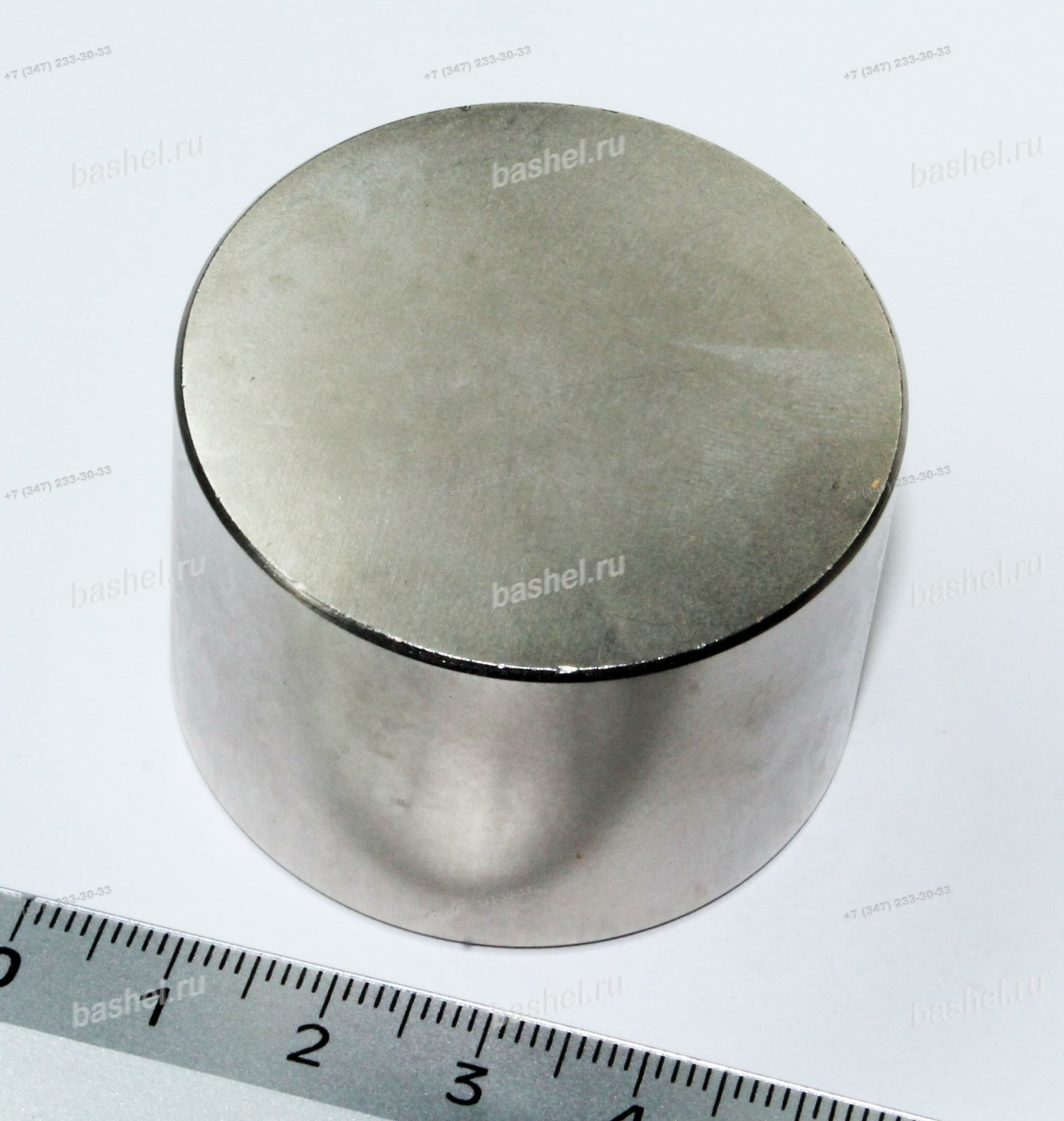 Магнит цилиндрический -059р- D-50 H-30 N42 (115кг.) неодимовый