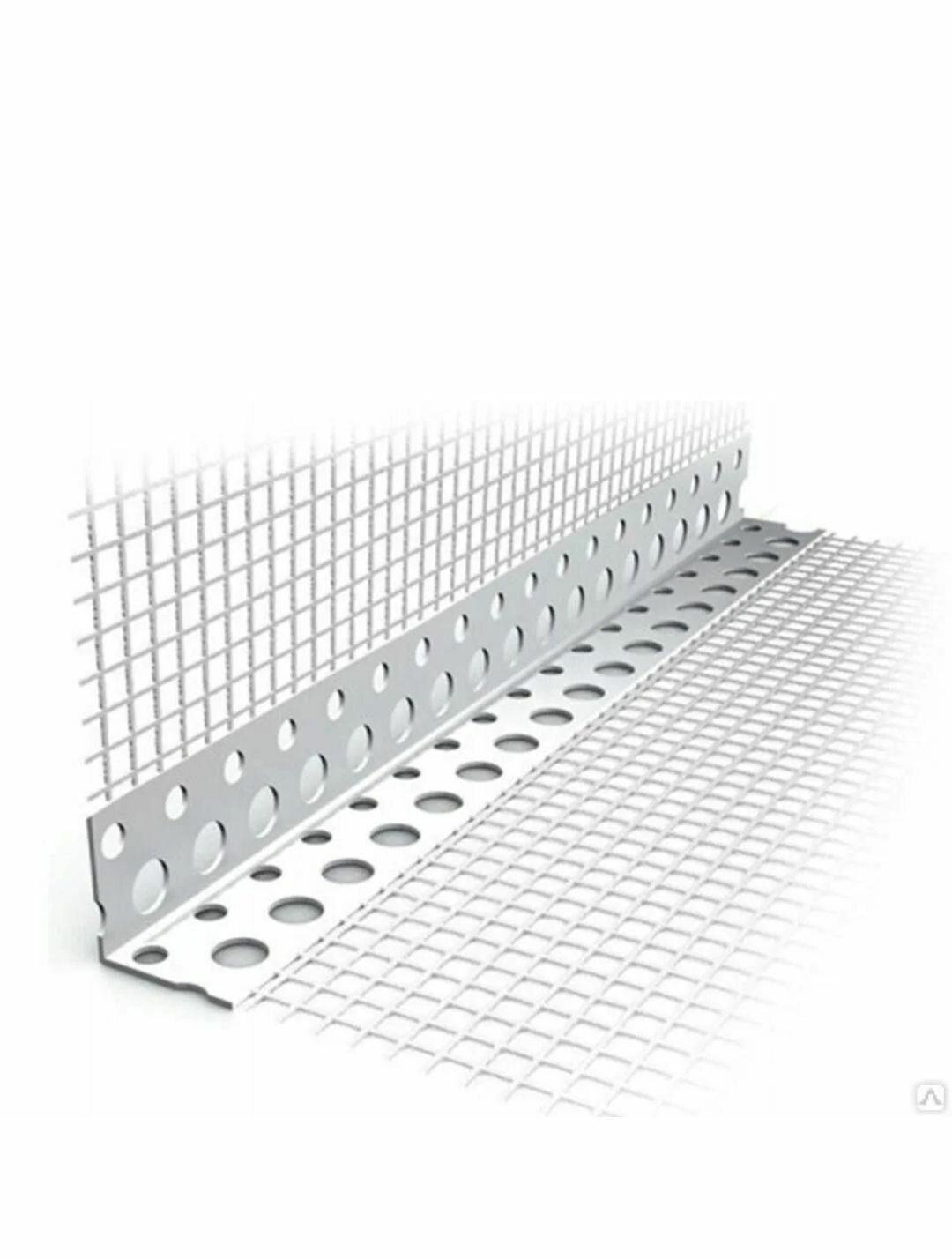 фото Угол ПВХ перфорированный с сеткой 10х15-1,25метра (6 штук 7,5 метра)