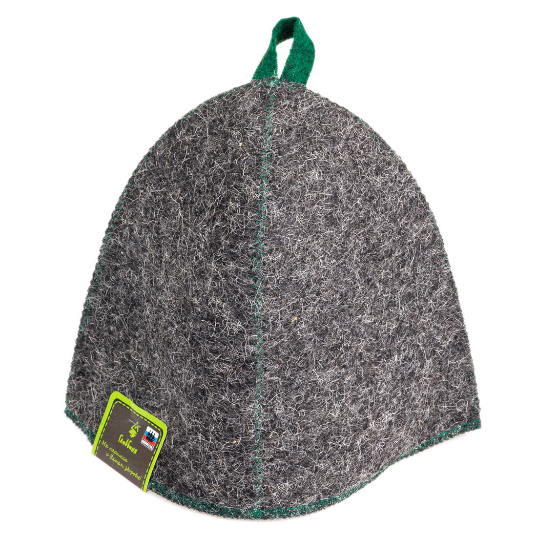 фото Шапка для сауны главбаня, сукно, серая