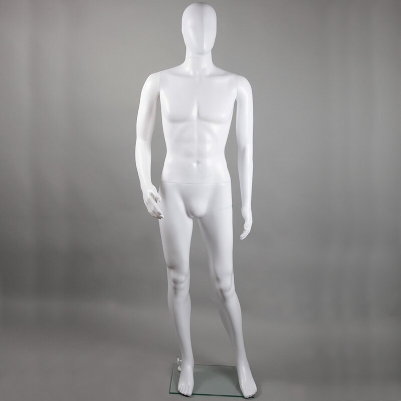 Манекен мужской ПНД, белый, на подставке для магазина одежды XSL-M-1(бел)