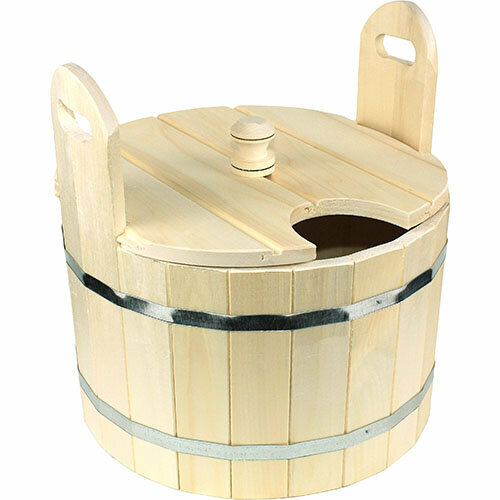 фото Запарник из осины с крышкой, 32 л