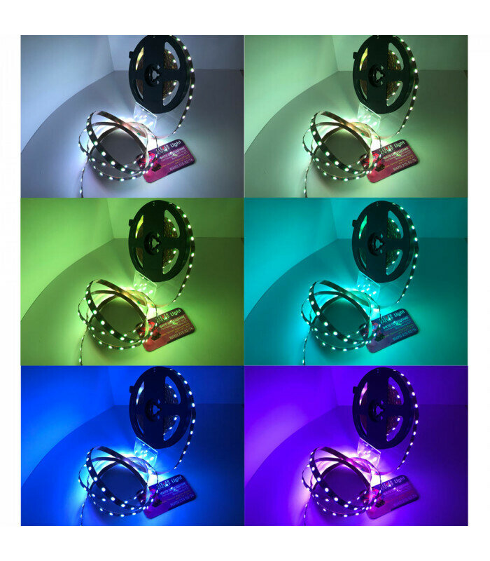 Светодиодная лента SMD 5050, 60 диодов/метр, кратность резки 1 диод, 5В, цвет: RGB, IP33. Катушка 5 метров - фотография № 1