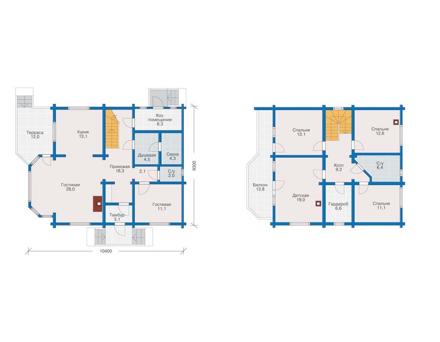 Проект дома Plans-10-70 (177 кв.м, брус 200мм) - фотография № 3