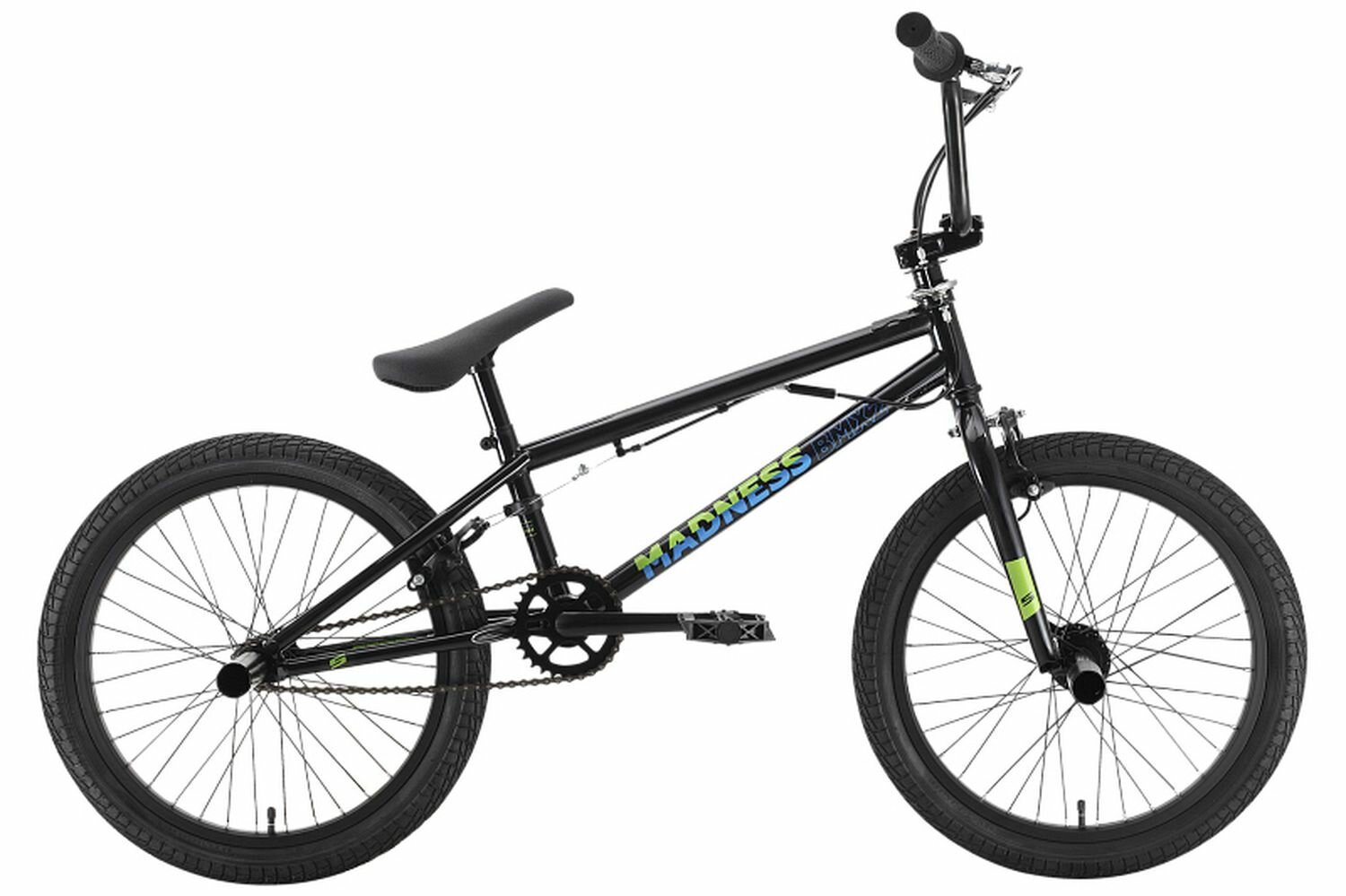 Велосипед Stark Madness BMX 2 (2022) (Велосипед Stark'22 Madness BMX 2 черный/зеленый, HQ-0005130)
