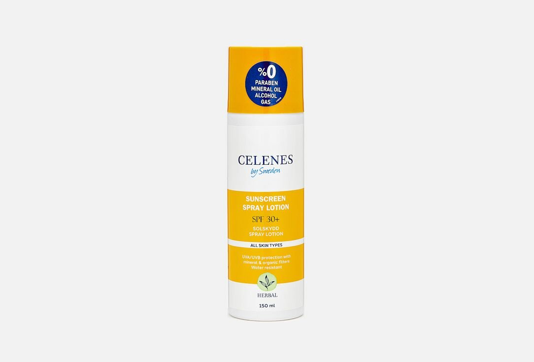 Солнцезащитный спрей для тела CELENES SUNSCREEN SPRAY LOTION SPF 30+