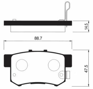 Колодки тормозные дисковые задние для Хонда Фит 2007-2014 год выпуска (HONDA FIT GE#) HI-Q SP1076-R