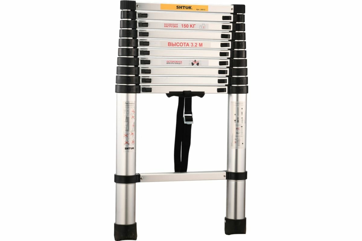 фото Телескопическая лестница SHTOK 3.2м 20013