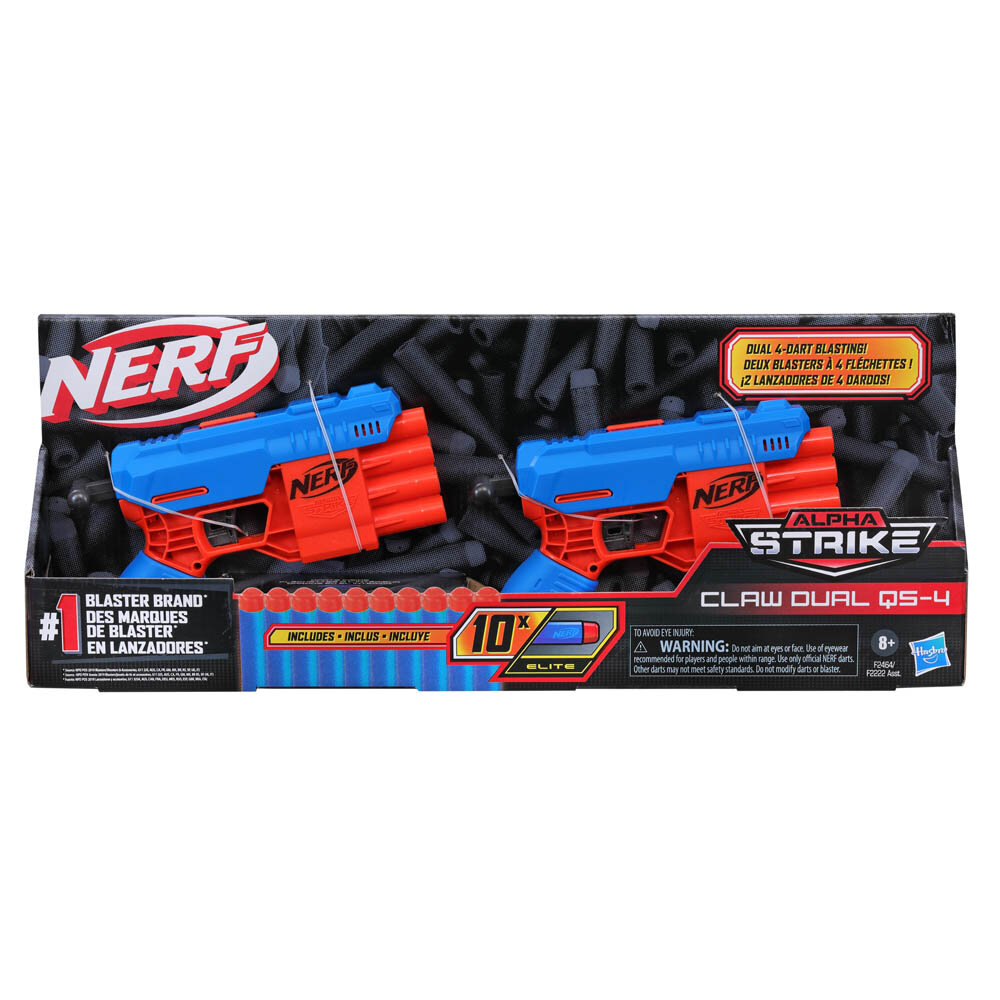 Hasbro Бластер Nerf Alpha Strike Claw Dual QS-4 Hasbro F2222-1