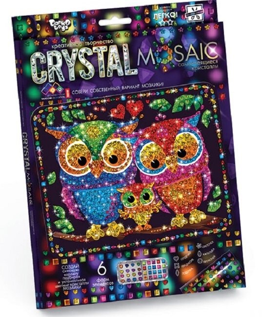 Crystal Mosaic Совы, набор для креативного творчества Данко-Тойс CRM-01-07