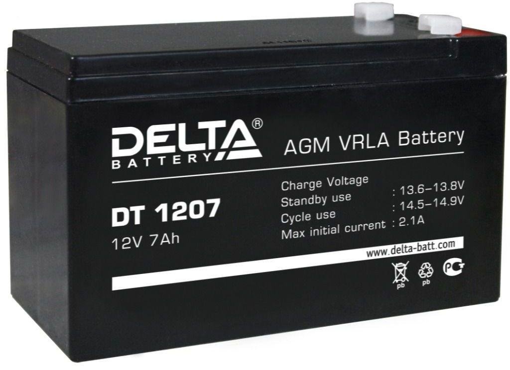 Кислотный аккумулятор Delta DT 1207 12v 7Ah
