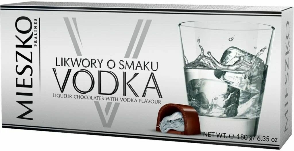 Конфеты MIESZKO Vodka Liqueur Chocolates, 180 г - фотография № 1