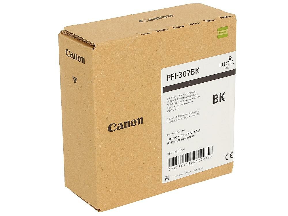 Картридж Canon PFI-307 BK для iPF830/840/850 черный 9811B001