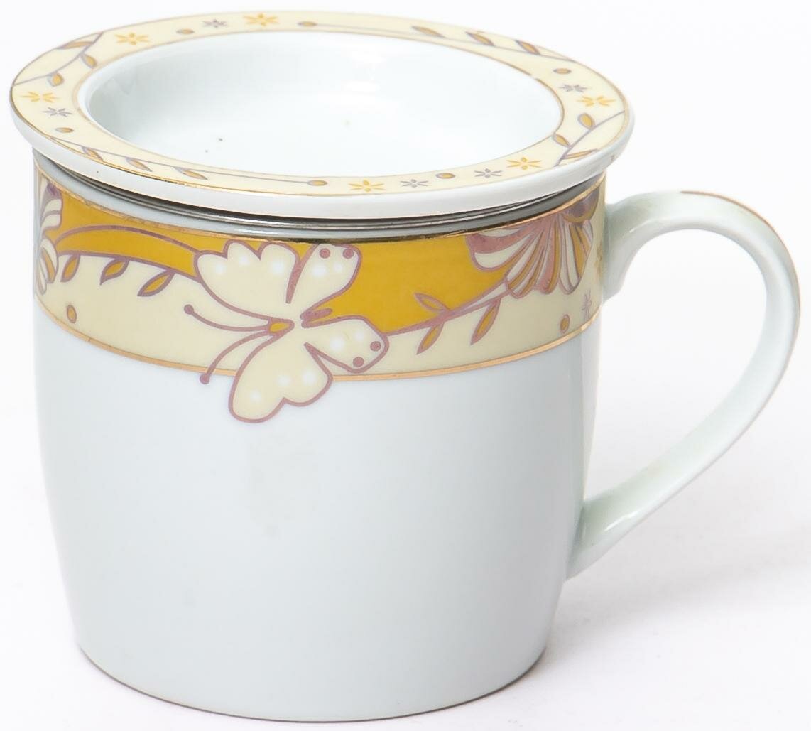 фото Кружка фарфор 350МЛ заварочная мира OLAFF