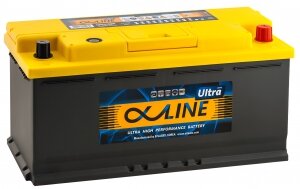 Автомобильный аккумулятор AlphaLINE Ultra 110R 1000А обратная полярность 110 Ач (393x175x190)