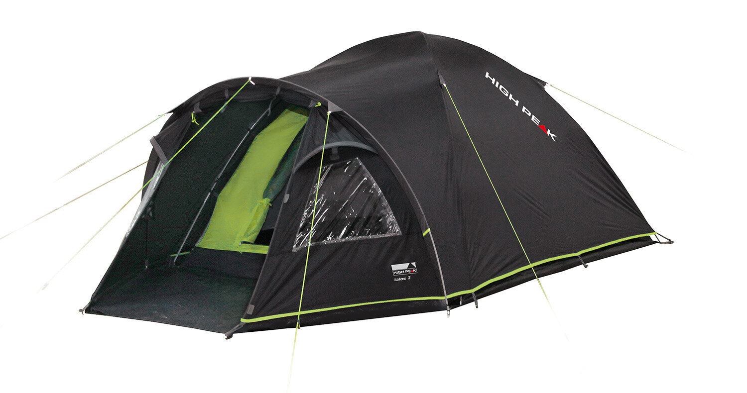 Палатка High Peak Talos 3 тёмно-серый/зелёный, 320х180х120 см, 11505