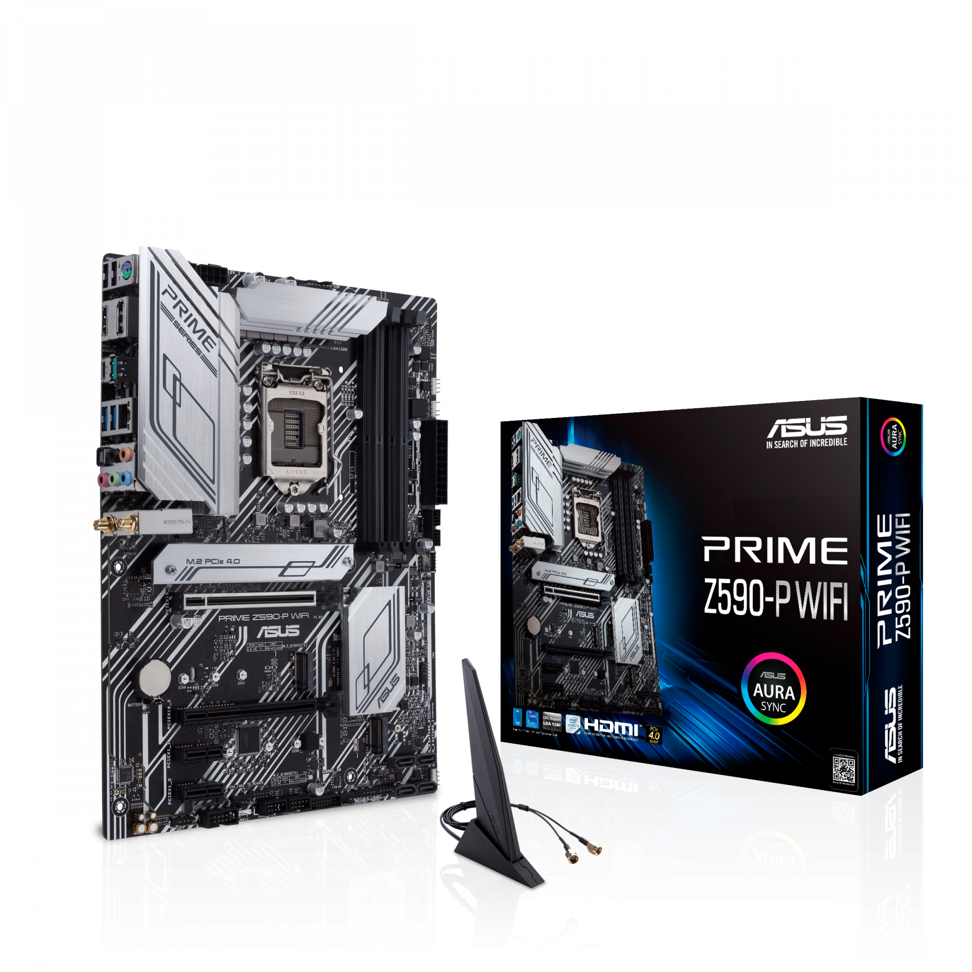 Материнская плата Asus PRIME Z590-P WIFI Soc-1200 Intel Z590 4xDDR4 ATX AC`97 8ch(7.1) GbLAN RAID+HDMI+DP