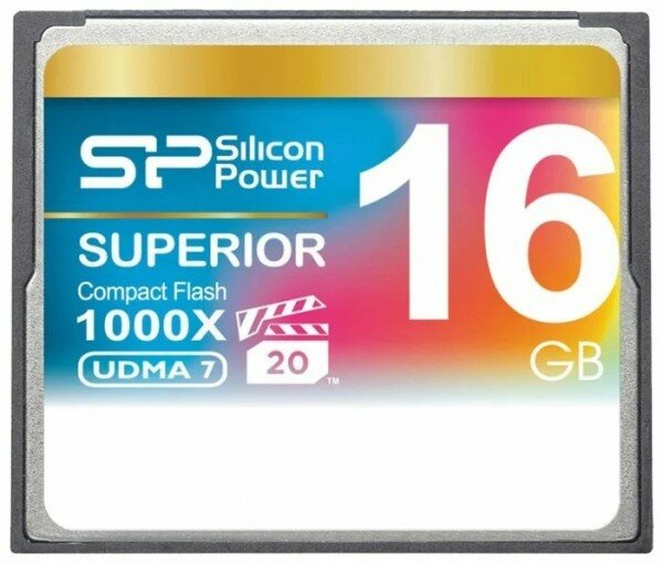 Карта памяти CF 16GB Silicon Power, 1000X SP016GBCFC1K0V10