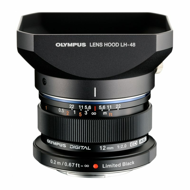  Olympus ED 12mm f/2.0 (EM-M1220) Black Micro 4/3