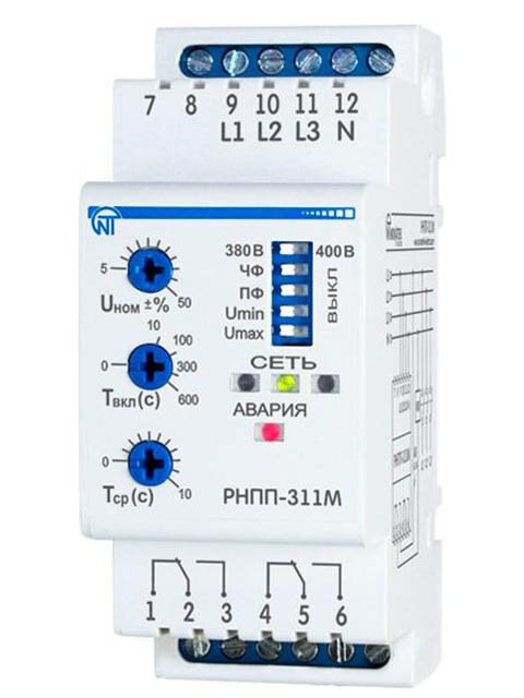 Реле контроля напряжения Новатек-Электро РНПП-311М