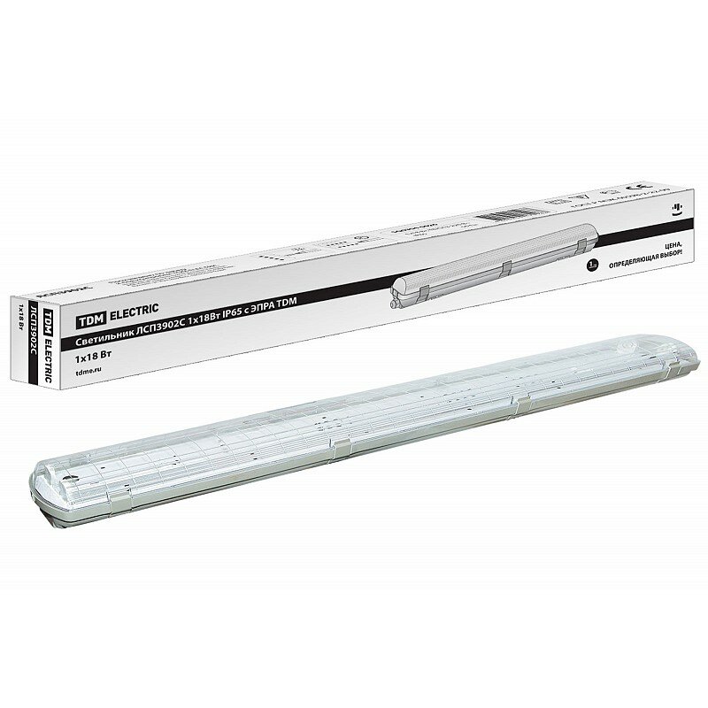 фото Светильник ЛСП3902С 1х18Вт IP65 с ЭПРА TDM, цена за 1 шт