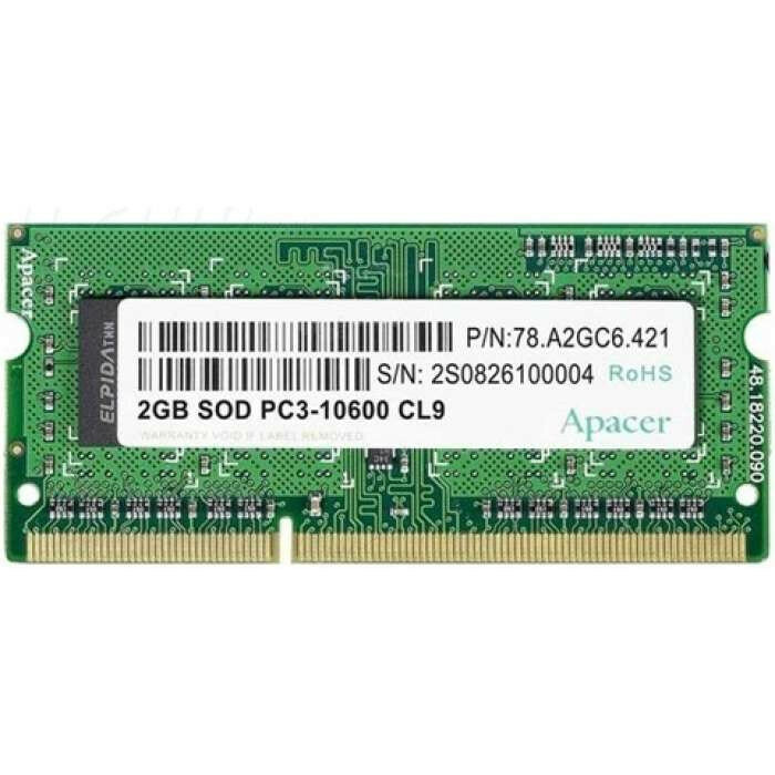 Оперативная память Apacer DDR3 4GB 1600MHz SO-DIMM (PC3-12800) CL11 1.35V (Retail) 512*8 3 years (AS04GFA60CATBGJ/DV.04G2K.KAM)