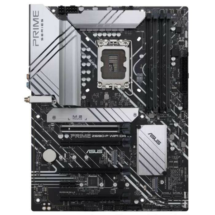 Материнская плата ASUS PRIME Z690-P WIFI D4, LGA1700, Z690, 4*DDR4, DP+HDMI, SATA3 + RAID, Audio, Gb LAN, USB 3.2*9, USB 2.0*4, COM*1 header (w/o cable), ATX; 90MB18N0-M0EAY0