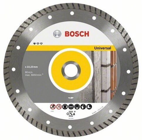 Диск отрезной алмазный Bosch Standard for Universal Turbo 2608602393, 115 мм