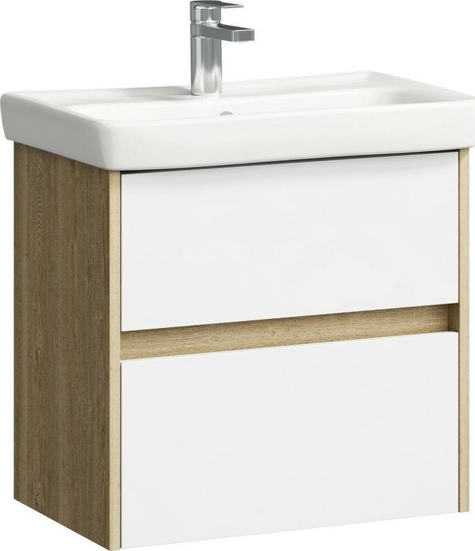 фото Тумба под раковину Aqwella Сити SIT0106DB 60 дуб балтийский/белый