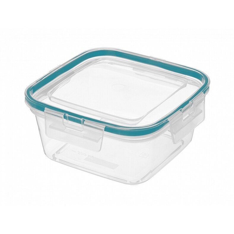 фото Контейнер для продуктов Plast team Пластик, 0,8 л, 14,5х14,5х7 см, герметичный, прозрачный, подходит для СВЧ