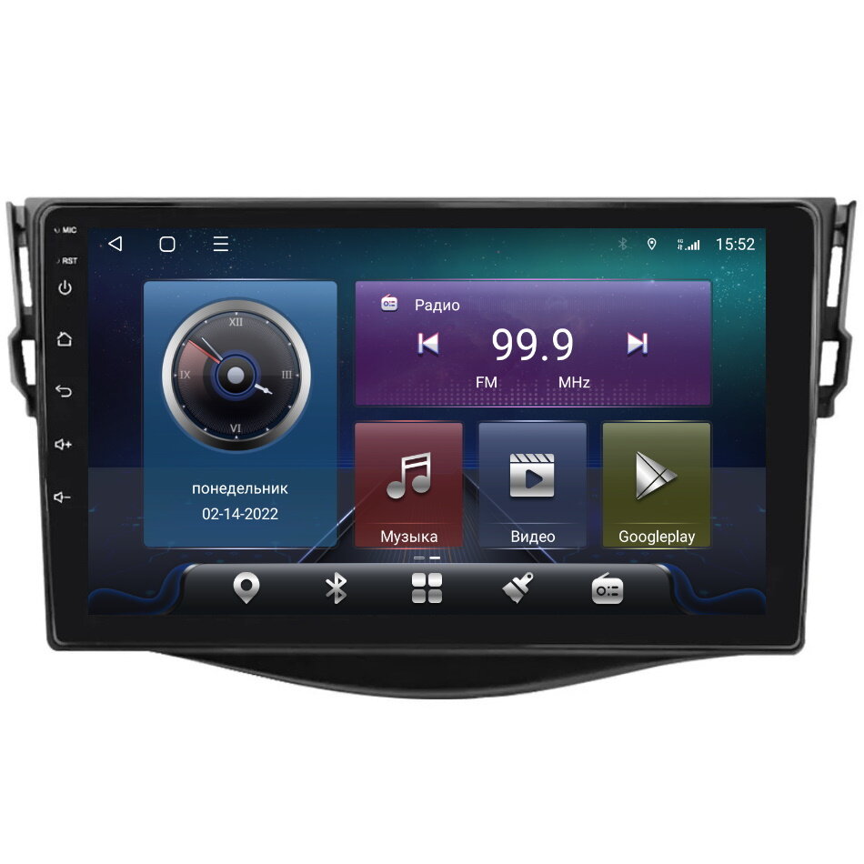 Магнитола CRS-300 Тойота Рав4 Toyota RAV4 2006-2012 - Android 13 - Процессор 8 ядер - Память 6+128Gb - Carplay - DSP 36 полос - 4G(Sim)