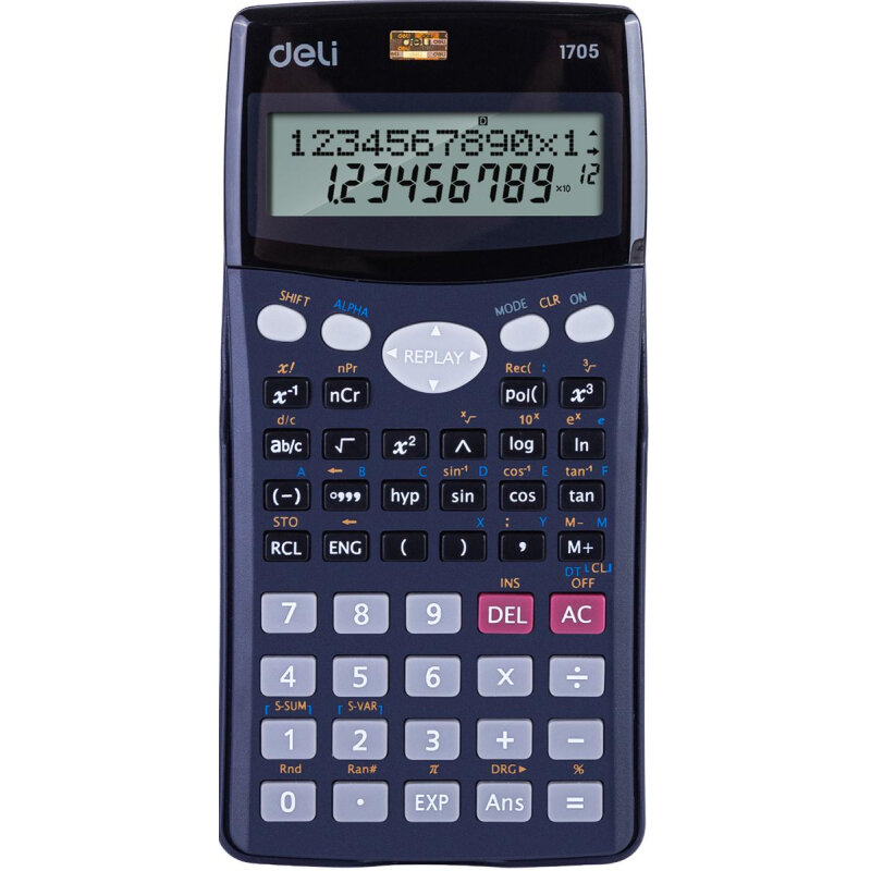 Калькулятор научный Deli E170510-р2 стр240 фун.бат.157x77ммтемн.син