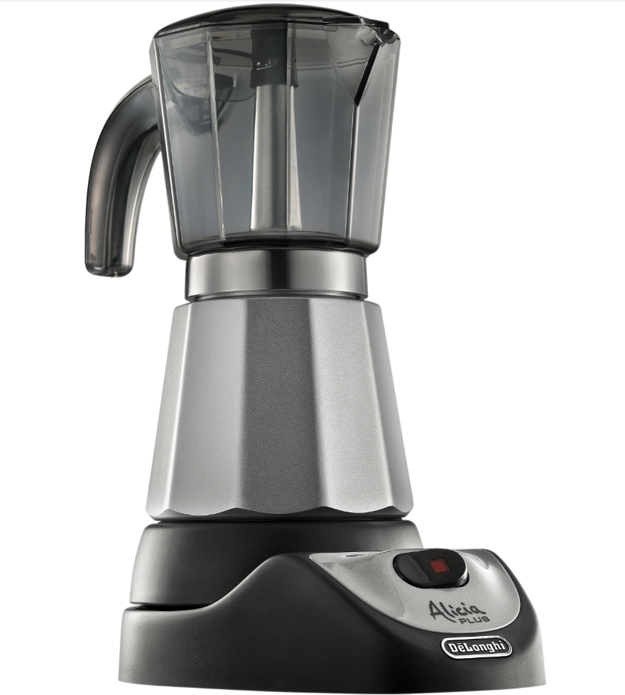 Кофеварка гейзерная De'Longhi Alicia EMKM 6, серебристый/черный