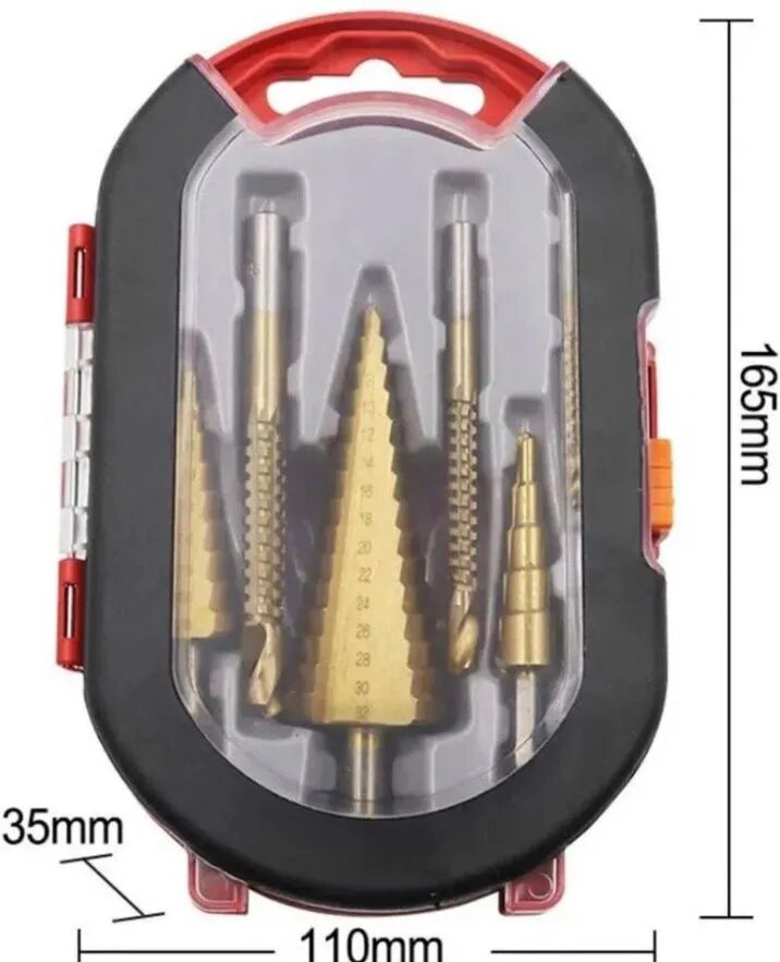 фото Набор ступенчатых и фрезерных HSS сверл