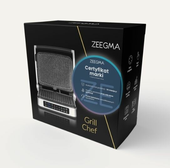 Электрический гриль Zeegma Grill Chef 2100 Вт, серебристый - фотография № 5