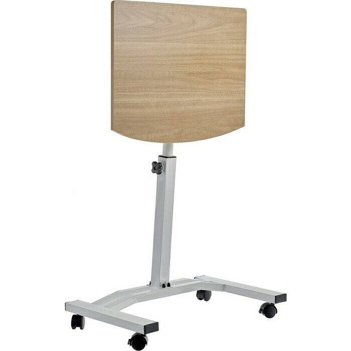фото Стол многофункциональный Bradex Ролет 48x40 на колесах, регулируемая высота, светлое дерево, белый (TD 0728)