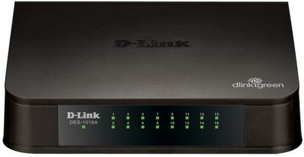 Коммутатор D-Link DES-1016A/E2A 16x100Mb неуправляемый