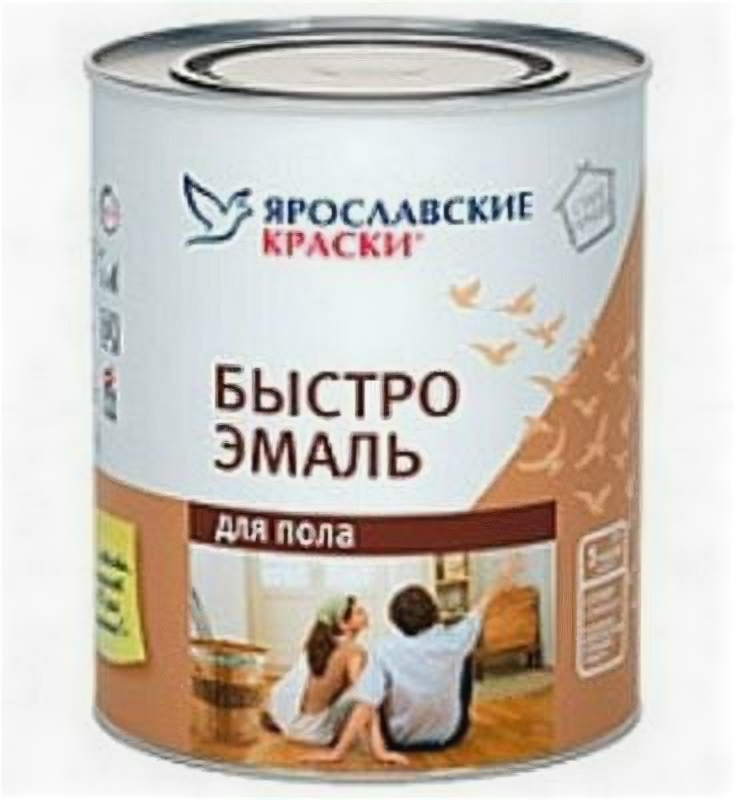 фото Эмаль Ярославские краски для пола золотисто-коричневая 2кг банка .