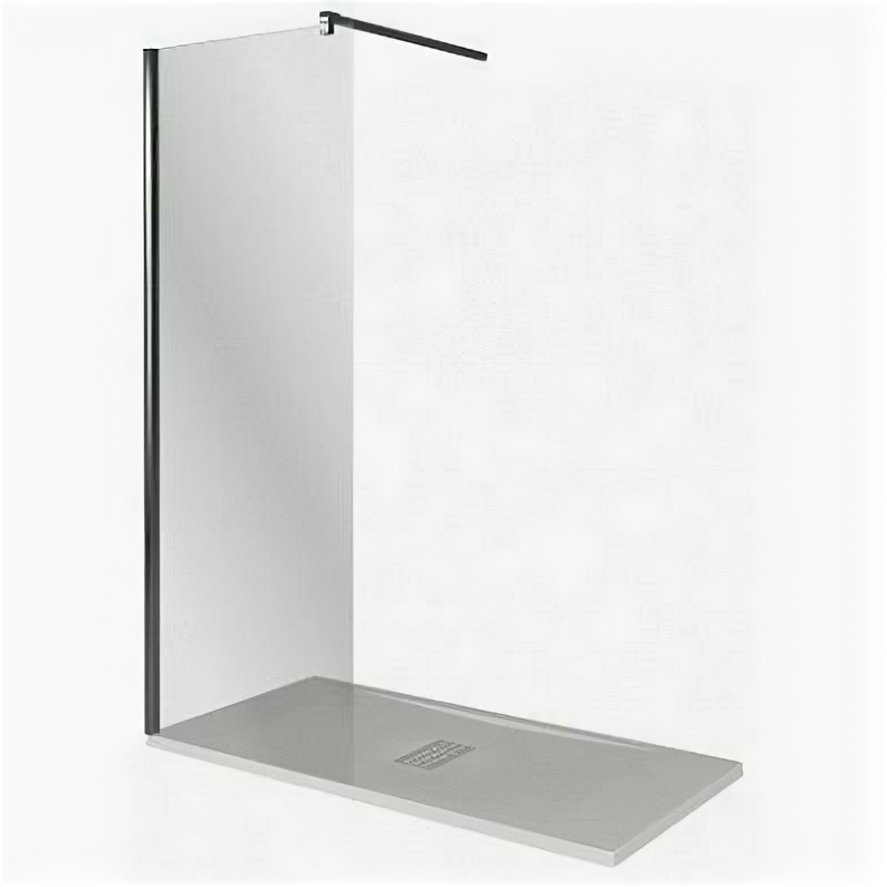 фото Душевая перегородка Good Door WALK IN SP-110-C-В черный матовый