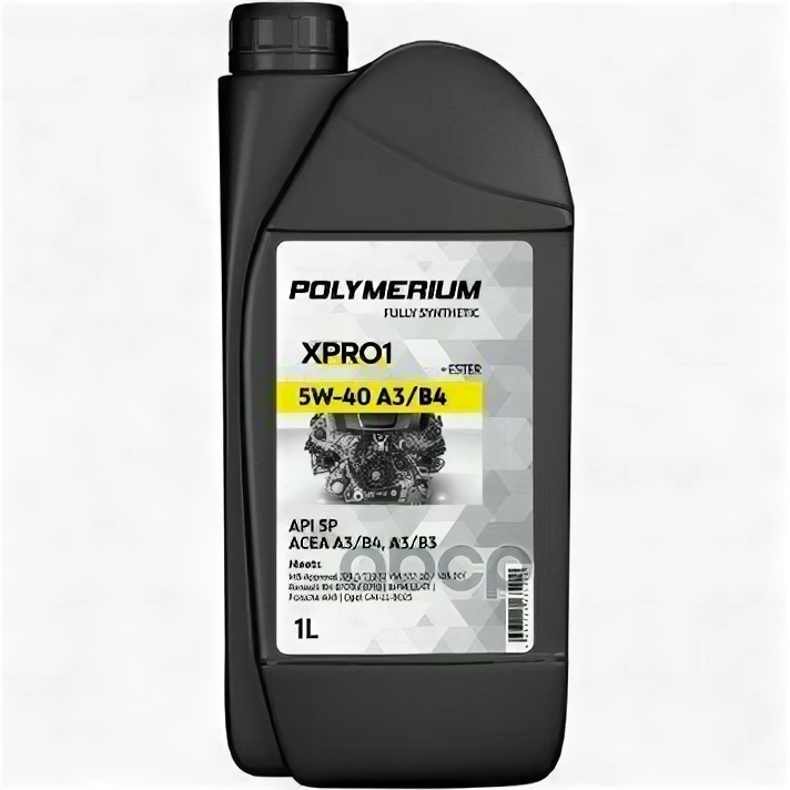 POLYMERIUM Масло Polymerium 5W40 1Л Xpro1 A3/B4 Синтетическое Моторное Масло