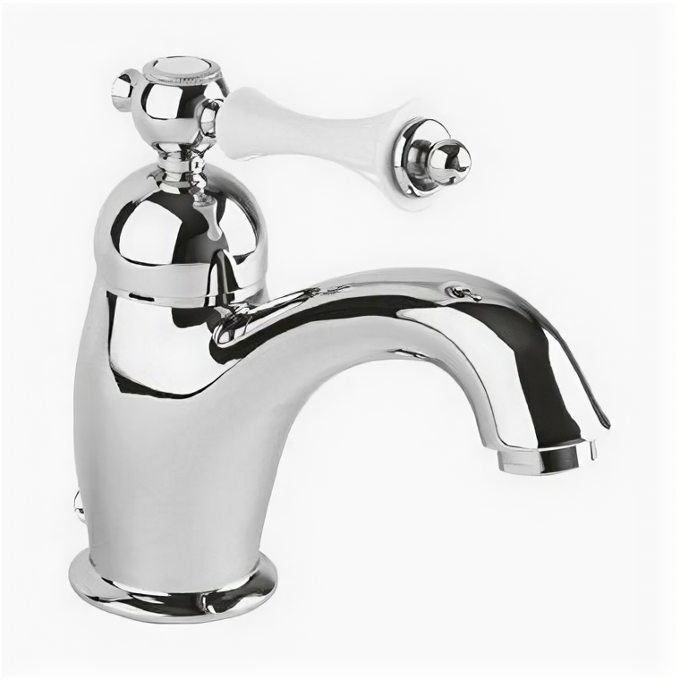 Смеситель для раковины Cezares Margot хром, ручка белая (MARGOT-LSM1-01-Bi)