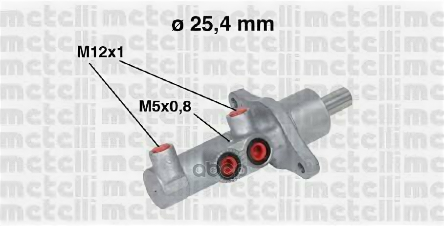 METELLI 050543 Главный тормозной цилиндр 254 mm