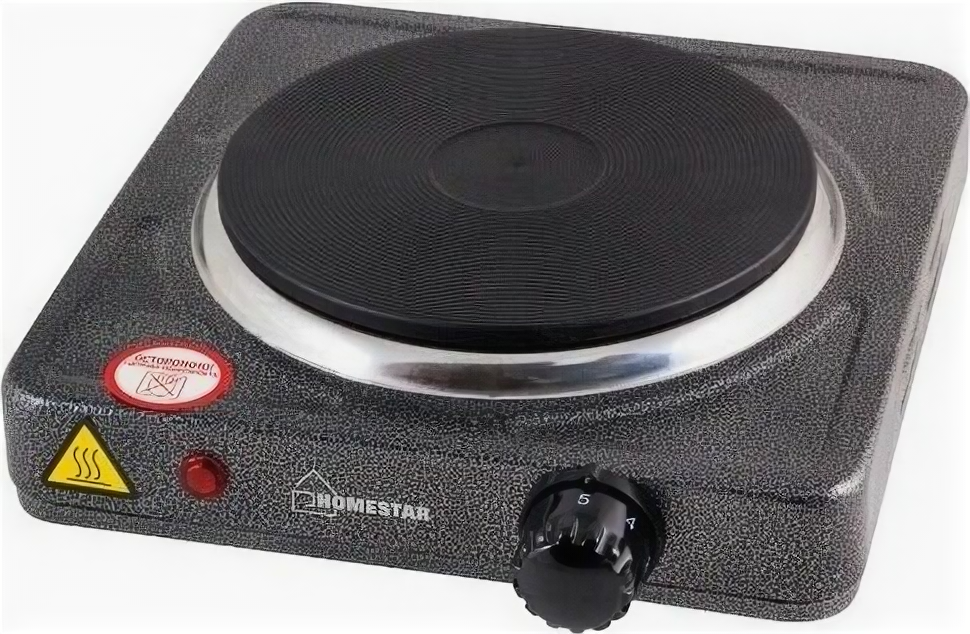 Плитка электрическая HOMESTAR HS-1102, 1000 Вт, 1 конфорка, цвет"сапфир" HomeStar 6487564 .