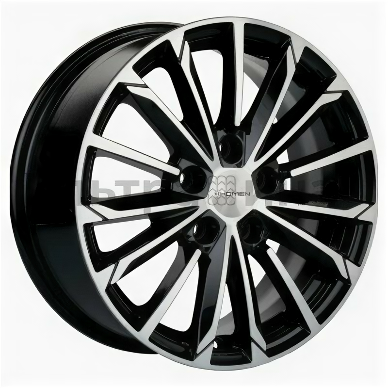 Khomen Wheels KHW1611 (Seltos/Soul) Black-FP 6.5x16/5x114.3 ET44 D67.1