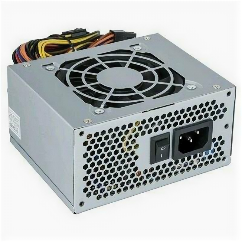 Блок питания SFX Exegate EX234942RUS 350W, black, 8cm fan, 24p+4p, 2*SATA, 1*IDE, FDD - фото №1