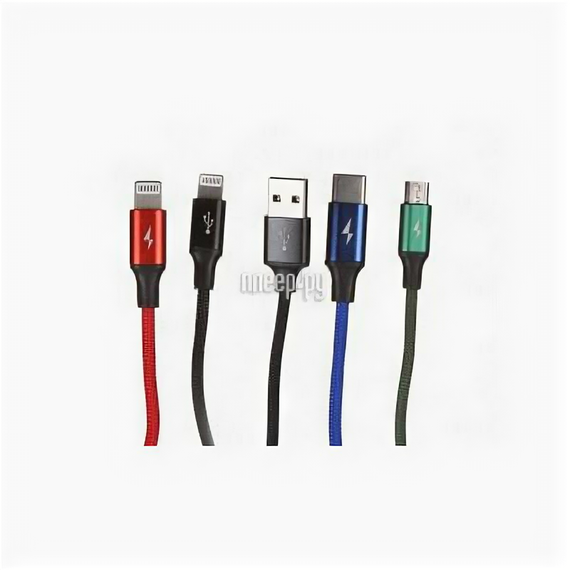 Кабель Baseus Fast 4-in-1 Cable USB - 2xLightning / Type-C / MicroUSB 3.5A 1.2m C