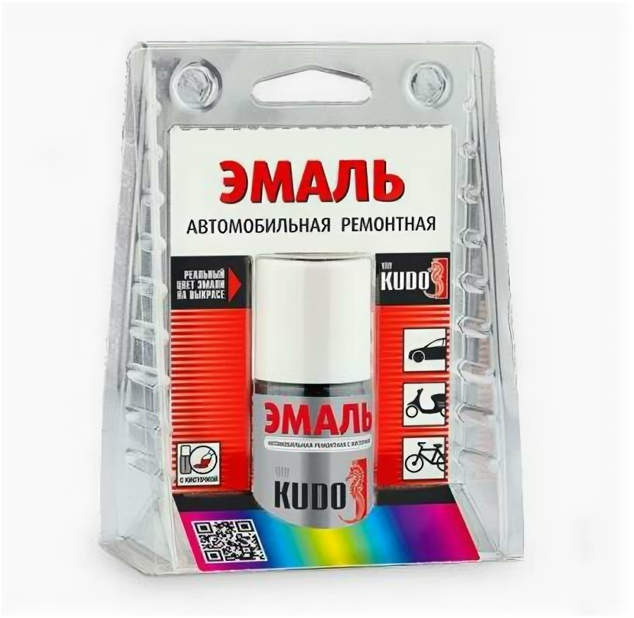 Эмаль автомобильная Kudo с кисточкой цвет кварц 15Мл - фото №1