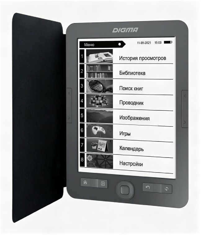 Электронная книга 6" Digma X1 темно-серый - фото №1